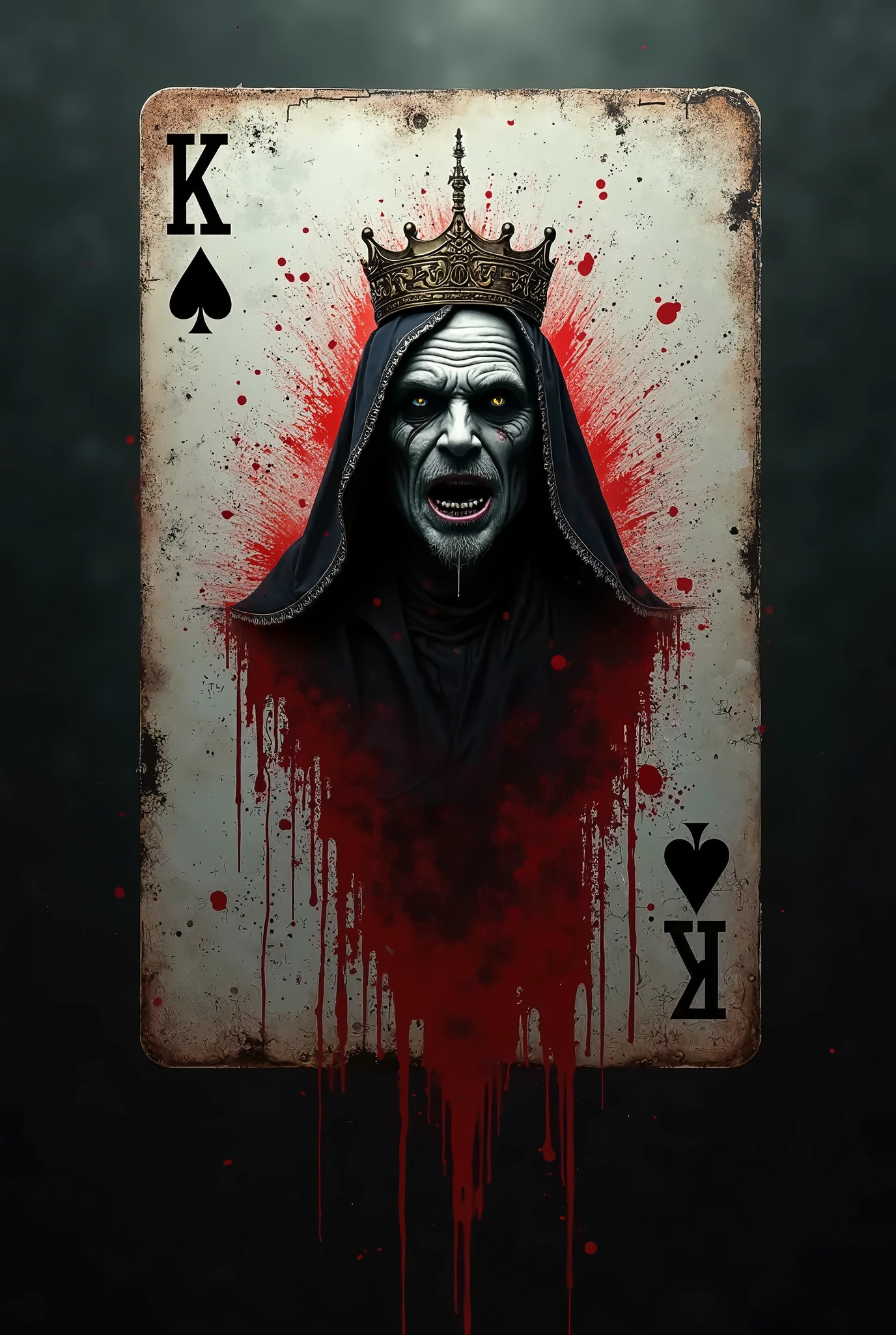 quinte flush royale avec faucheuse par dessus cartoon