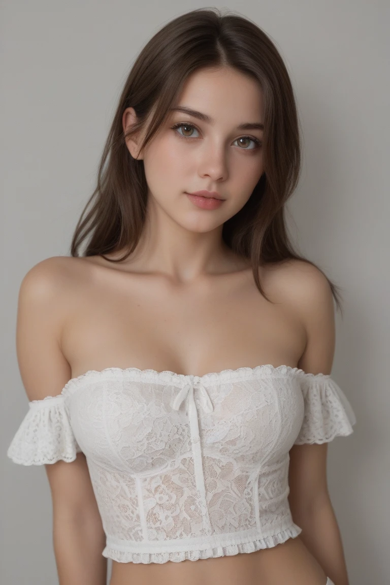 warm smile, high detail, beautiful detailed face, hazel eyes, (attractive woman:1.3), (blushing:1.1), guarda-roupa de estudante, Without deforming the fingers and hand, 22 anos, 21 anos, 18 anos, cara sexy, Yelena Belova, 23 anos, HD, en un jardin lleno de rosas, en un jardin lleno de flores blancas, en un jardin lleno de flores rosas, 4k, realista