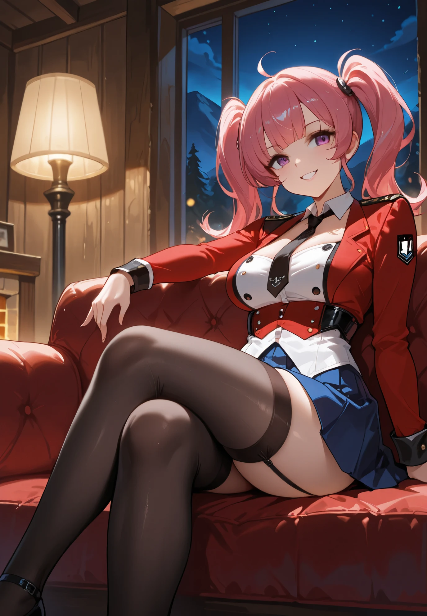 Nsfw,1girl,1boy,fellatio,(masterpiece:1.5),(very accurate details:1.5),(,High resolution:1.5),(Highly detailed CG Unity 8k wallpaper:1.5),perfect lighting,colorful,Bright front lighting,chromatic aberration,beautiful detailed shadows,beautiful eyes,beautiful body,beautiful skin,(beautiful woman's hands:1.4),(well-shaped chest),(spread your legs:1.2),(parted lips:1.3),(sharpness:1.4),Raise clothes,(white bra:1.4),
,(Highest_quality:1.4), super High resolution, Super detailed, (red and black uniform jacket:1.4),High resolution, (bright colors :1.4),top-quality,(short hair:1.4), (Ahoge:1.5),gundam seed destiny,(Lunamaria Hawk:1.5),Bedroom, light from the front,(short hair:1.5), highly detailed eyes,(favorite pink skirt:1.5),(black knee socks:1.4), anime portrait ,(space cadet girl:1.2),
shiny hair,(whole body:1.2),
18-year-old,perfect eyes,perfect face,beautiful hair、Big eyes,(black stockings:1.4)
(beautiful_face:1.5)、(narrow_waist:1.4)、delicate pattern、intricate details、blush、shiny skin、(delicate pattern、intricate details)、seductive anime girl、8K digital art,Smooth anime CG art、detailed anime、anime moe art style、(reddish purple hair, purple eyes, reddish purple hair:1.4),