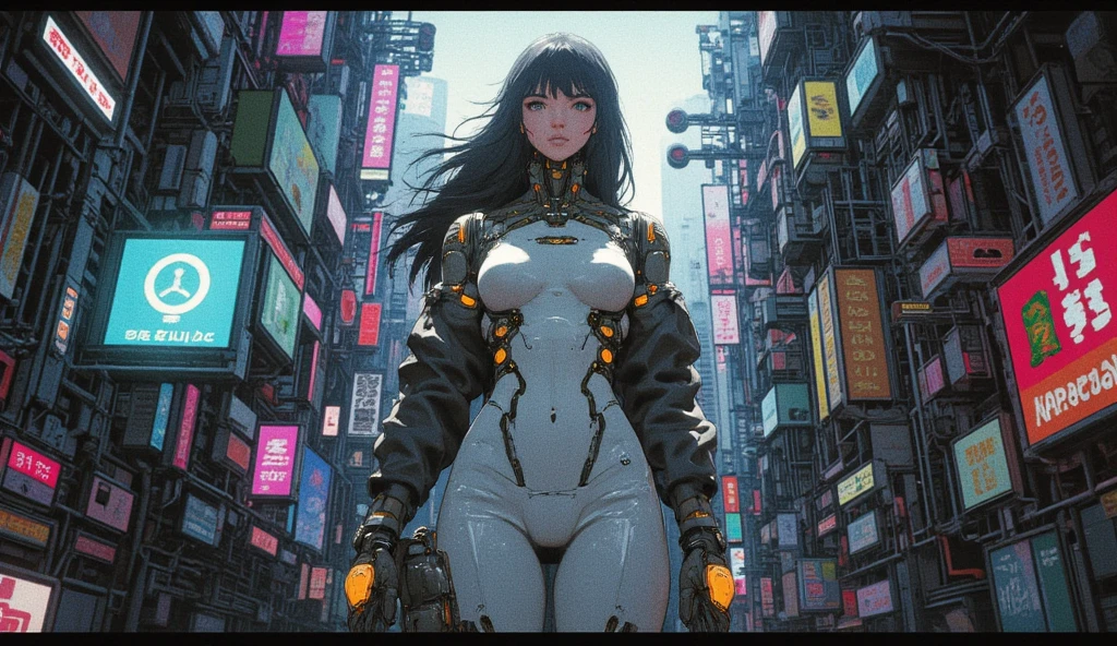 Bodysuits、armor、Kaiju 8、Tatsuyuki、girl、Japanese、Medium bust、One person、solo、Very thin、long, straight black hair、Staring at the camera、White skin、