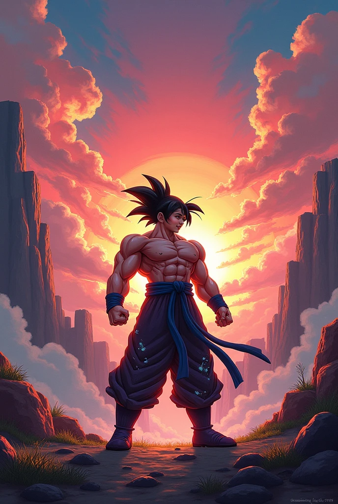 Frank Frazetta, Aykut Aydogdu, Pino Daeni, Charlie Bowett, Albert Joseph Penaud, Ray Caesar, Tetsuya Ishida. Zdzislaw Beksinski. masterpiece. Best quality. Beautiful cinematic impressionistic painting in the style of Stephen Gammell, dark scarlet background, Chemiluminescence. (anime Dragon Ball (Sangoku-Goku) fairytale background) (Minimalism: 1), original details. Ashley Wood style. Stephen Gammell.