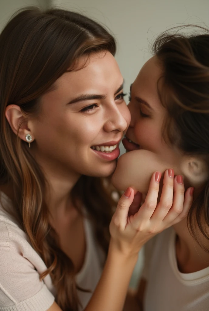 mom and daughter with cum dripping down their faces