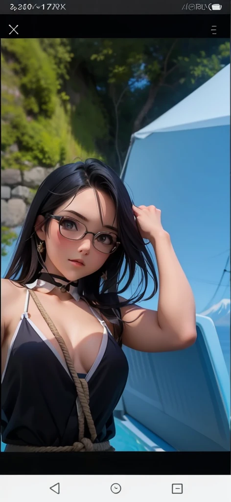 a close up of a woman in a bikini posing for a picture, Nicole de Boer, fernanda suarez, justice victoria, female camila mendes, por Felipe Device, by Amélia Peláez, Isabela Moner, Marischa Becker, imagem frontal, looks like fabiula nascimento, by Gina Pellon, imagem vazada, por Olivia Peguero