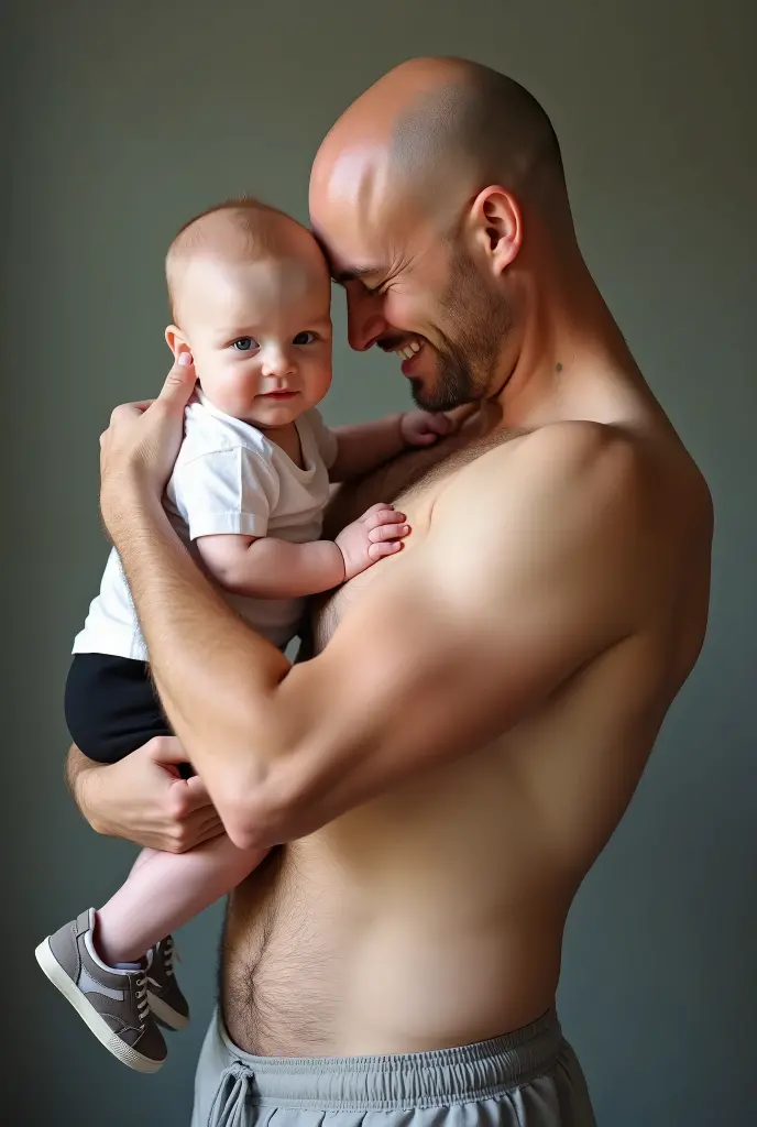 a sexy shirtless man playing with a little boys (12 years old) nipple