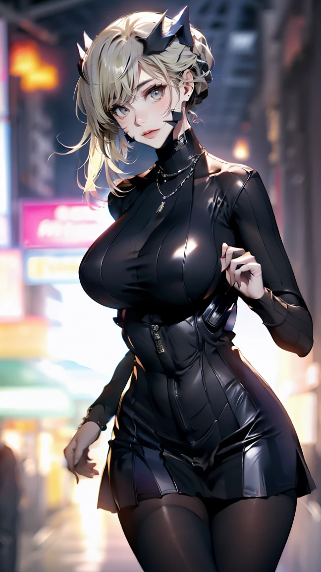 High resolution, adult woman , good lighting, despicable, , (No nudity), (((leather tight mini skirt))), ((tight leather top)), (((leather thigh high boots))), (garter belt), abdomen only, (wet shorts), , cute face, I'Iは恥ずかしくて赤面します, humiliating, ((spread one's legitimacy))(T-back)night、((city,A large amount on the thigh))