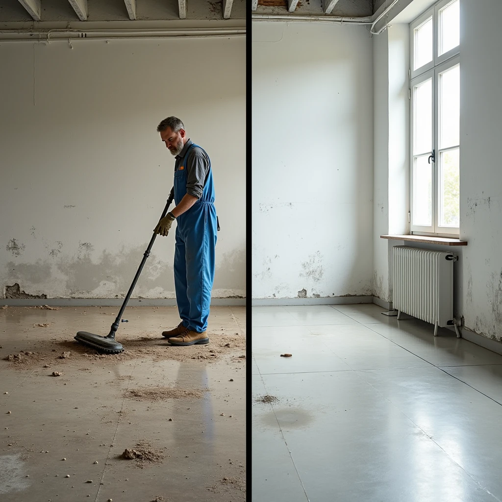 eft_shield_whor3, medium hair, red hair, green eyes,, curvy, anatomically correct, heavy breathing, , 1girl, solo, maid, apron, maid_headdress, pantyhose, gloves, black_legwear, standing, , black_gloves, maid_apron, frills, looking_at_viewer, waist_apron, holding broom, dress, "Photorealistic, Hyperrealistic, Hyperdetailed, analog style, soft lighting, subsurface scattering, realistic, heavy shadow, masterpiece, best quality, ultra realistic, 8k, golden ratio, Intricate, High Detail, film photography, soft focus", (shaded face:1.2), hollow eyes, green eyes, looking at viewer, (heavy breathing:1.2), smirk, upper teeth, blush, lips, 
