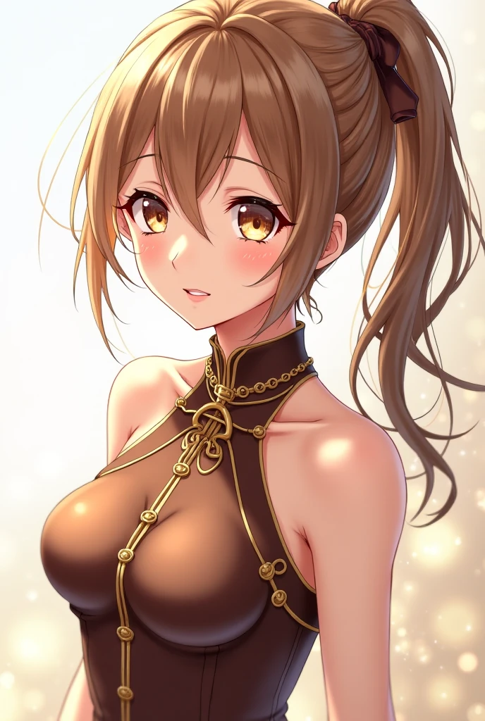 air groove \(umamusume\) wearing a yellow tiger bikini print, Sexy body, plump, big tits, sexypose