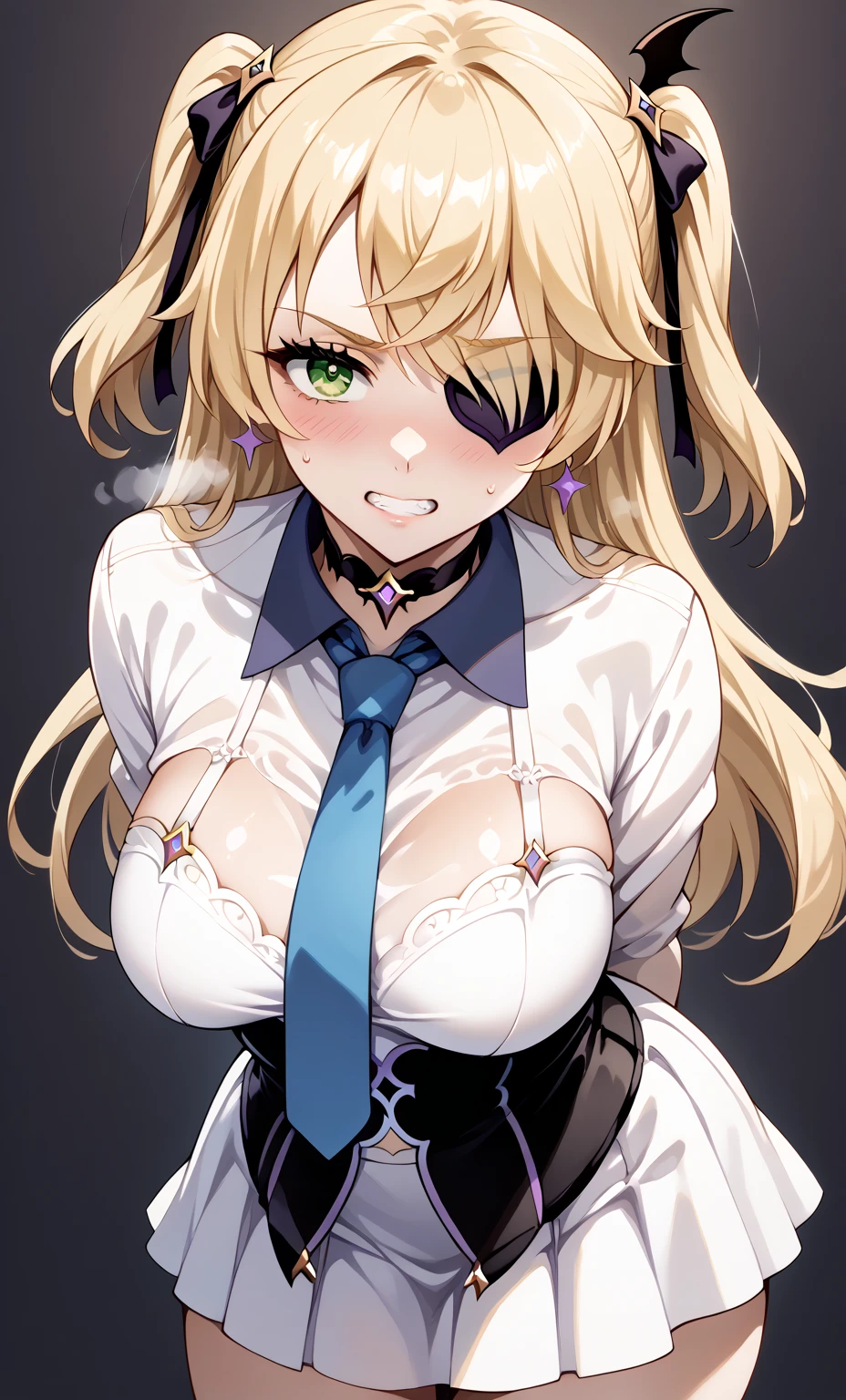 girl,(long hair with blonde curls),(light purple eyes:1.2),(lace shirt:1.2),((corset:1.3)),((Stick out your tongue and beg:1.1)),(looking at the camera:1.3),((blush)),((Sexy ecstasy look)),((close up of face:1.3)),((tits)),(NSFW:1.4)
