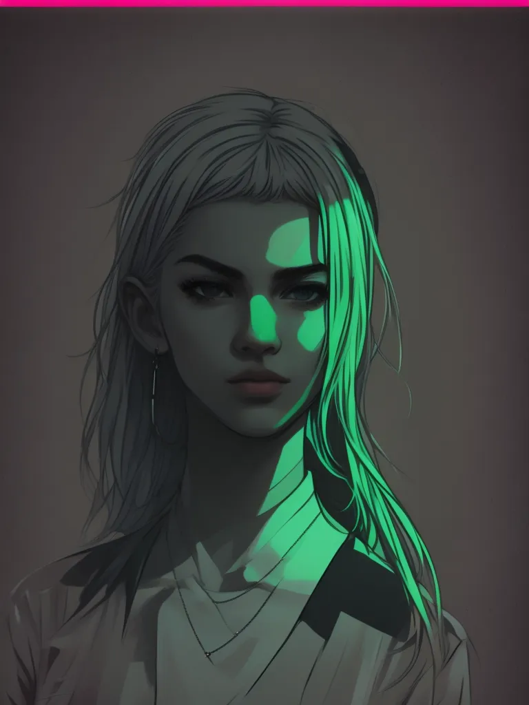 ((Best quality)), ((masterpiece)), (highly detailed:1.3), 3D, arcane style,In the dark and courageous dystopian city of Piltover, plagued by violence and divided into two opposing factions, a young prodigy named Jinx emerges. Having endured unimaginable loss and abandonment, she embraced a life of chaos and destruction. Known for her inventive and explosive abilities, Jinx becomes an icon of rebellion against the oppressive forces that control the city. However, haunted by guilt and battling inner demons, she must confront her past and decide whether to continue on the path of anarchy or seek redemption amid the turmoil. Explore Jinx's journey as she navigates a treacherous world, fighting for survival, unlocking secrets, and discovering the true meaning of her twisted existence, chaos reigns supreme, and at the center of it all is Jinx, the embodiment of unpredictability. Delve deep into Jinx's twisted mind, exploring the origins of his madness and the driving force behind his destructive nature. Unravel the moments that shaped her into the crazed, iconic character we know. Take us on a wild journey through the vibrant streets of Piltover and the shadowy suburb of Zaun as Jinx wreaks havoc with his explosive arsenal. Can redemption find its way into Jinx's fractured soul? Or will she dance forever on the edge of sanity, embracing the chaos that fuels her very existence? Arcane's fate hangs in the balance as Jinx's path intertwines with unlikely allies and formidable enemies. Ignite your imagination and paint a vivid portrait of Jinx's distorted psyche, capturing the essence of her madness and the indomitable spirit that defines it, HDR (High Dynamic Range), Ray Tracing, NVIDIA RTX, Super-Resolution, Unreal 5, Subsurface Scattering, PBR Texturing, Post-processing, Anisotropic Filtering, Depth of Field, Maximum Clarity and Sharpness, Multit Textures