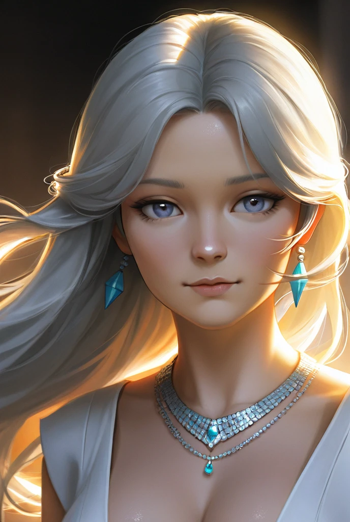 (Gal Gadot) with platinum hair, in a dress of ice flowers, a beautiful crown on her head, detailed face, detailed skin, front, background frozen forest, cover, unzoom, choker, hyperdetailed painting, luminism, Bar lighting, complex, 4k resolution concept art portrait by Greg Rutkowski, Artgerm, WLOP, Alphonse Mucha, little fusion pojatti realistic goth, fractal isometrics details bioluminescens : a stunning realistic photograph 30 years