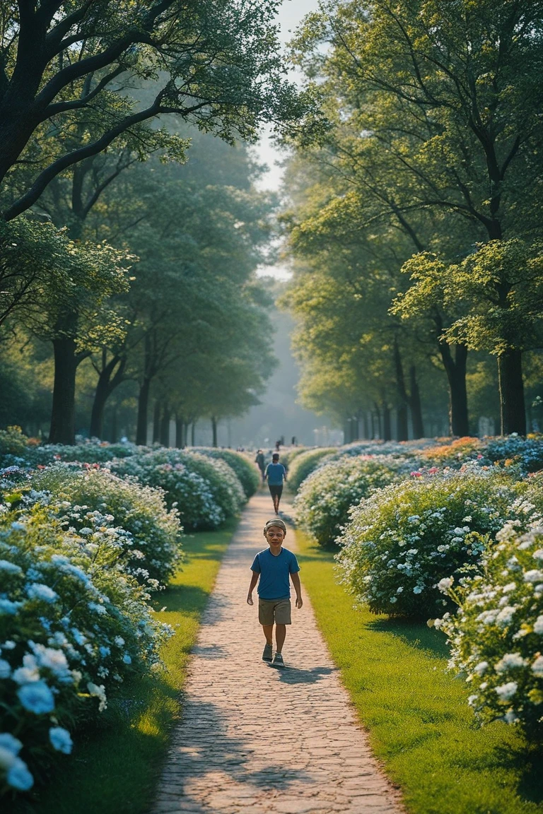 Little child facing his back viewing the frame