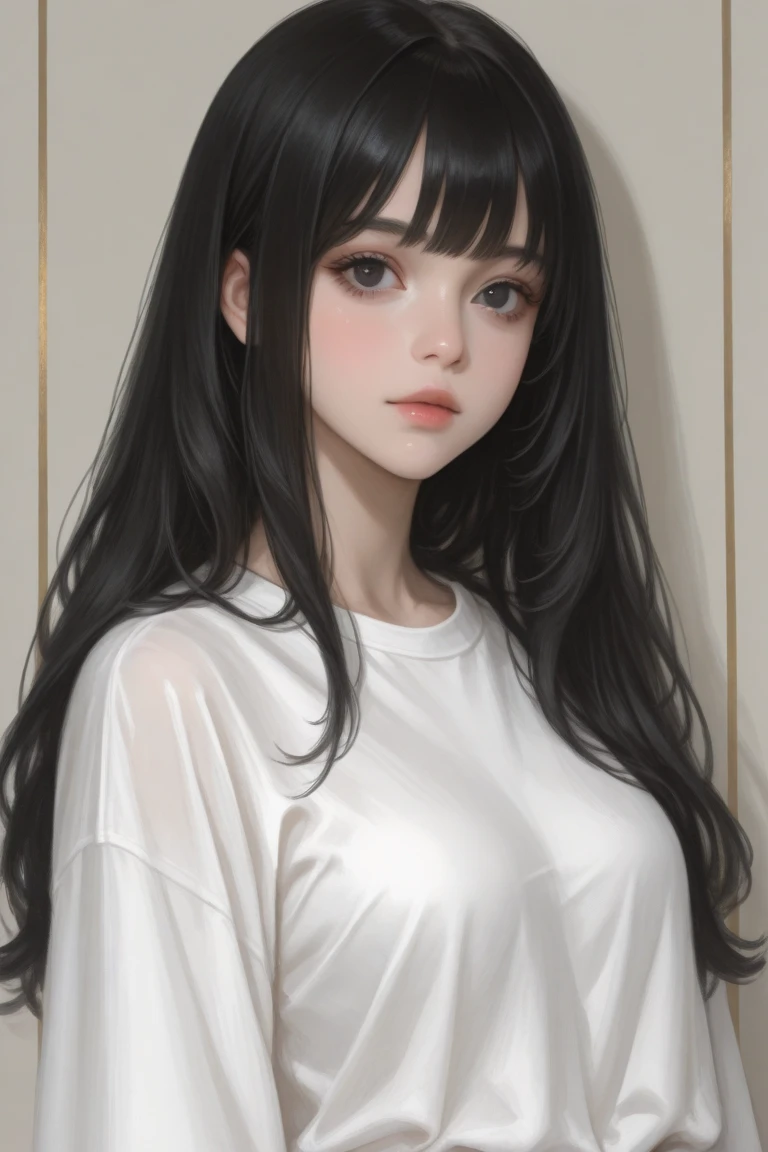 Black Hair,(Long hair),black eyes, (Glowing eyes),(Black dress:1.2),,,pleasure,charming的面部表情,Aheiyan,charming,blush,Shy,surprise,panic,Shy,shame, Wink at someone,comfortable,call,open mouth,Slobber,,Fair and rosy skin,Ruddy complexion,Sweat,wet,Caress，sexual pleasure,Endure pleasure,leave,charming的表情, Detailed description,Break(masterpiece), (close up), (best quality), Very detailed, (close up) beautiful, beautiful, (close up), (A beautiful Girl), (collar, collar), Delicate pink areola, (Delicate skin painting), (cheeky: 1.4), Top CG quality 8k wallpaper, Practical, Master Level, masterpiece, portrait, (1 girl), Perfect Miss Body, (((Tight white T-shirt))), beautiful eyes, (Delicate face), Black short hair, Tie your hair up, 光 blue hairpin, Black Silk Frame Glasses, (White skin), (Optimal Lighting), (Super intricate details), 4K Unified, (Very detailed CG), Showing off her white legs, , Hot Pants, shorts,