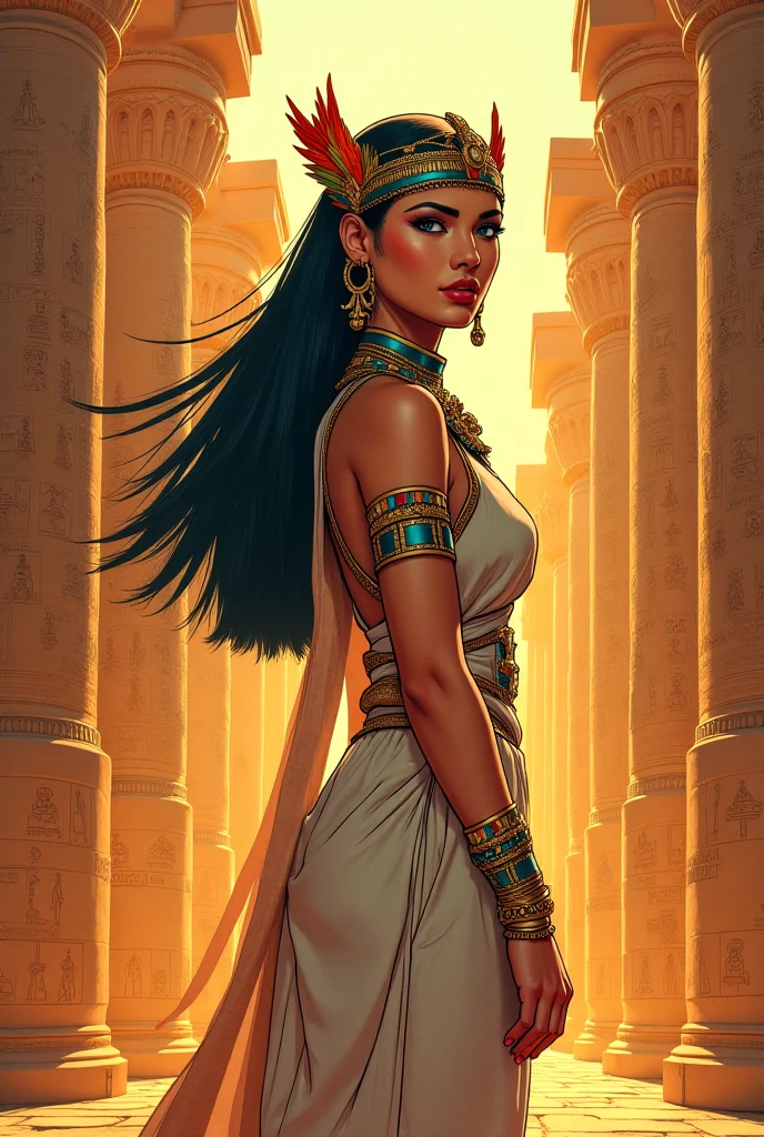 Queen of Egypt, illustration by Jean-Pierre Gibrat