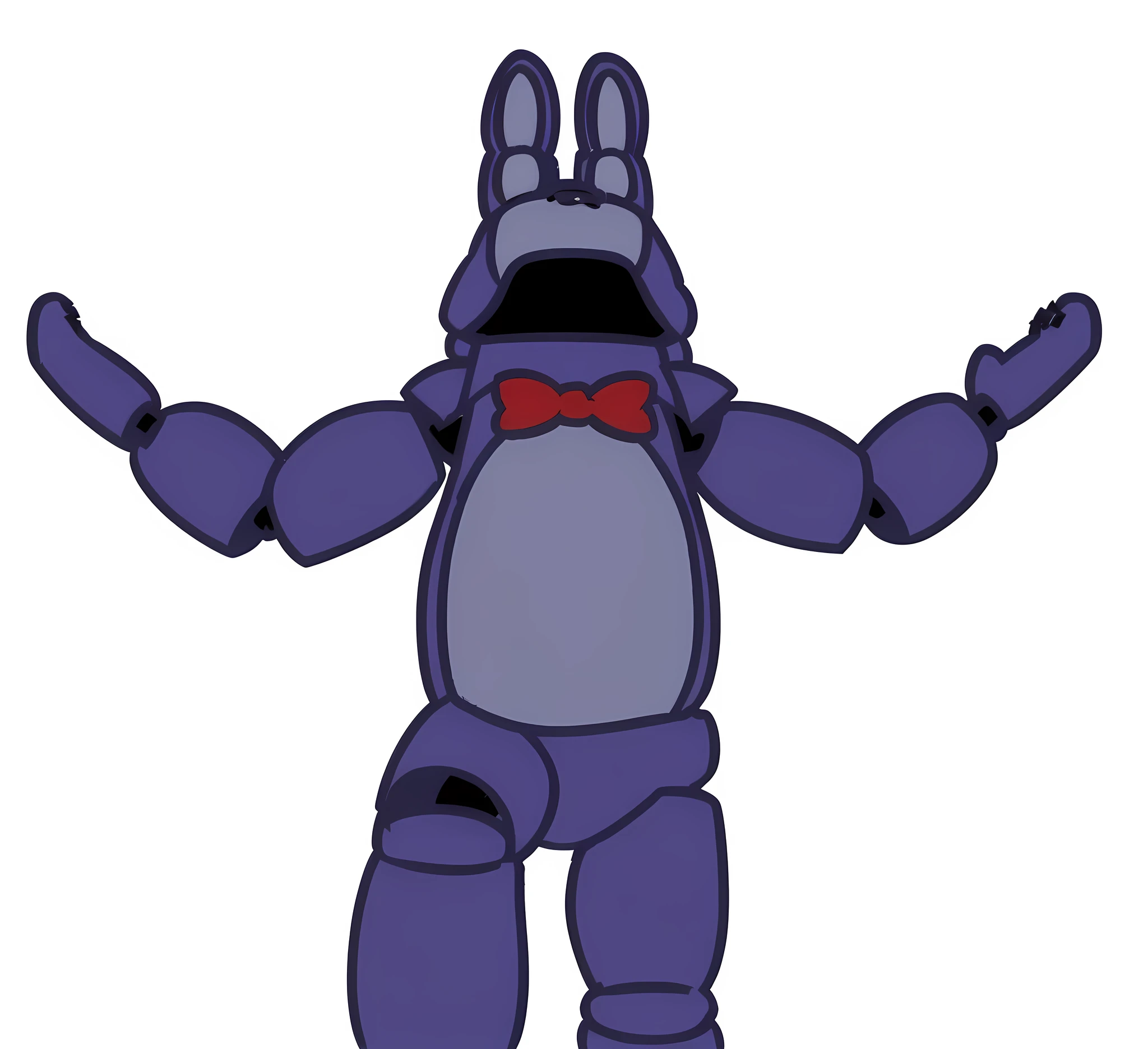 A scary rabbit animatronic (Bonnie from FNAF)