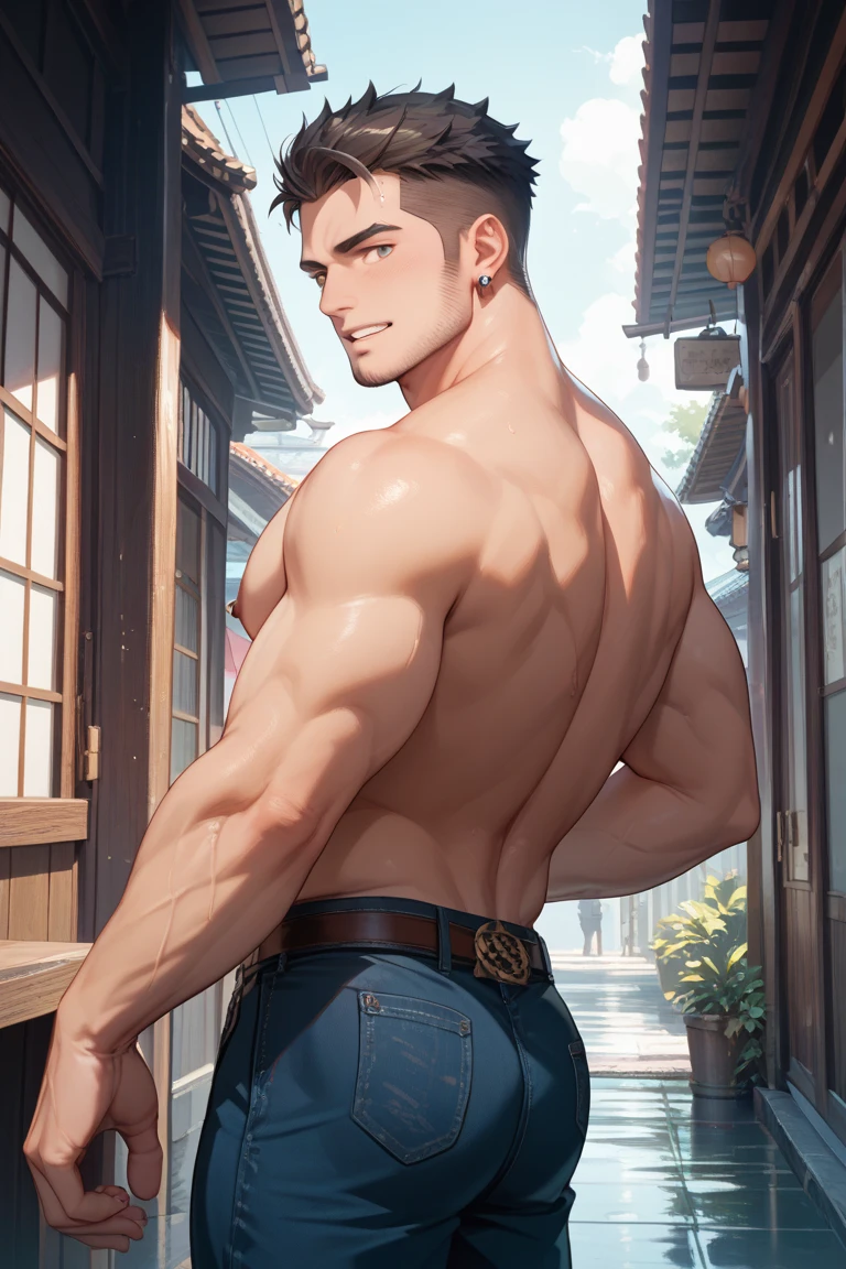 (Masterpiece), (best quality), ((super-detailed)), (shotaoni:1.5),((1  naked tini 8 years old shota boy and 1 adult mature male wearing no pants )), (gay), looking at another, (The  boy in power)、Adult male obeying the orders of the  master boy, Pompous and smug children, no pants below, cuddle, try to kiss, huge penis expose(1:1) , detailed long big penis, big ass, 