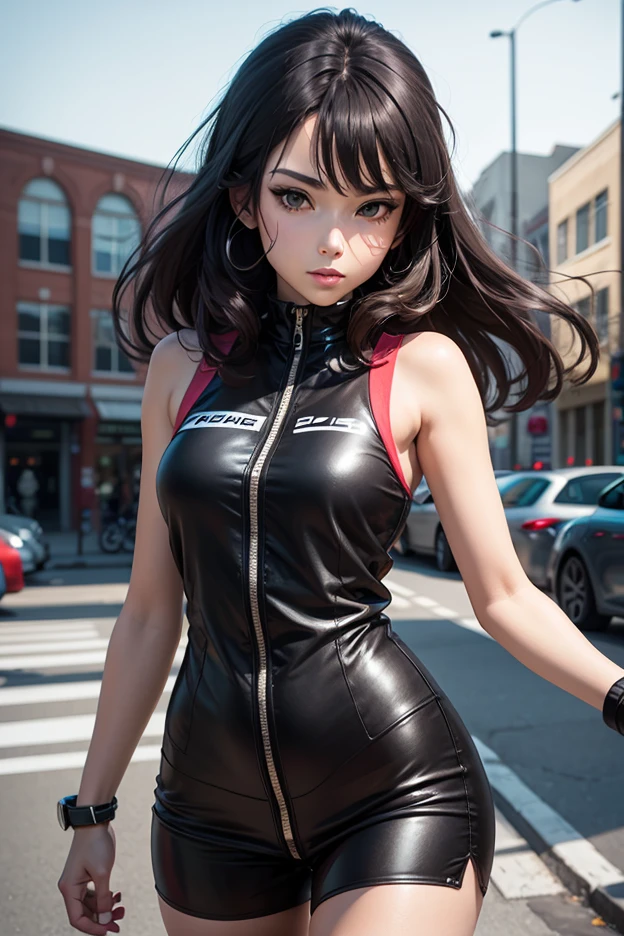 kind, sitzt auf dem Kellerboden, spandex, strupfhose