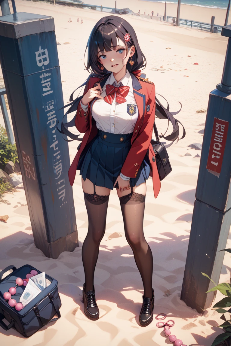 {Highest quality], [Super beautiful], [Ultra fine], [Best illustration], NSFW,Brown Hair, Hime cut, Long Hair, With bangs, girl,high school student,uniform,knit,skirt,smile, blush, Slender women, Adult women,Standing posture,(Public),Night Park,Summer festival,diagonal, Navy blue knee socks,Black Loafers、Stripes々
Panties、Panties in full view、Without skirt