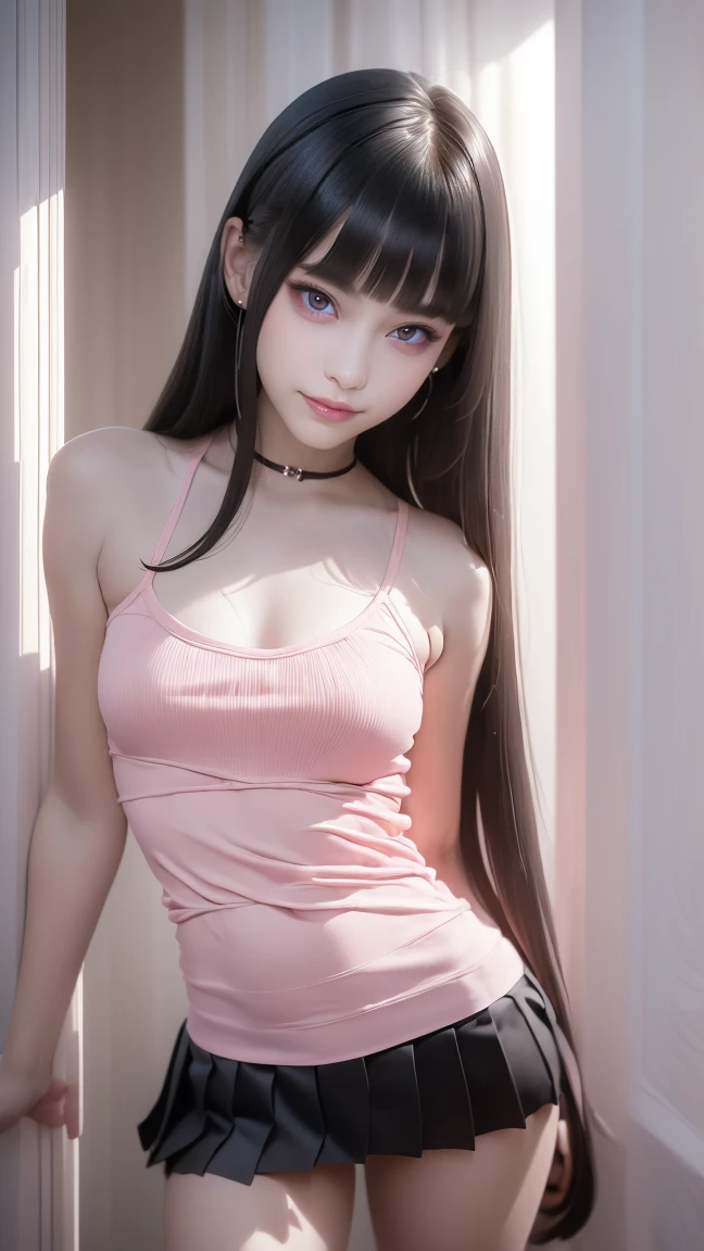 (detailed beautiful eyes and detailed face, masterpiece side light, masterpiece, best quality, detailed, high resolution illustration), (1 girl, beautiful girl, shiny skin), (sky blue hair, pink colored eyes, skirt, ribbon, button- shirt)(kneeling on the ground)