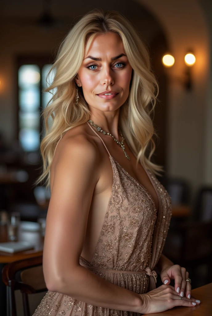 RAW uhd ganzkörperaufnahme 24 years old blonde normal aufnameh, Natural blonde hair, borgar, wavy, (Brown-eyed woman) In the apartment, New York City, Starry night sky, ,Mamas Natuthais_B, City night background, (Red Summer Dress), detailliert (fabric!, haar!, brilliance, Farbe!, Mangelhaftigkeiten:1.1), High level of detail in bright eyes, (Look into the camera), Mirror irradiation, Digital SLR, ultra-quality, foco nítido, pointed, depth of fields, Film Cone, (centre), FUJI XT3, crystalline, center of frame, kawaii faces, foco nítido, Raternempfar, Neon Richter, Bokeh, (Insufficient lighting), Discreet, during night, (nigh sky), full bodyesbian, Medium Plan, , No bra, NSFW, .