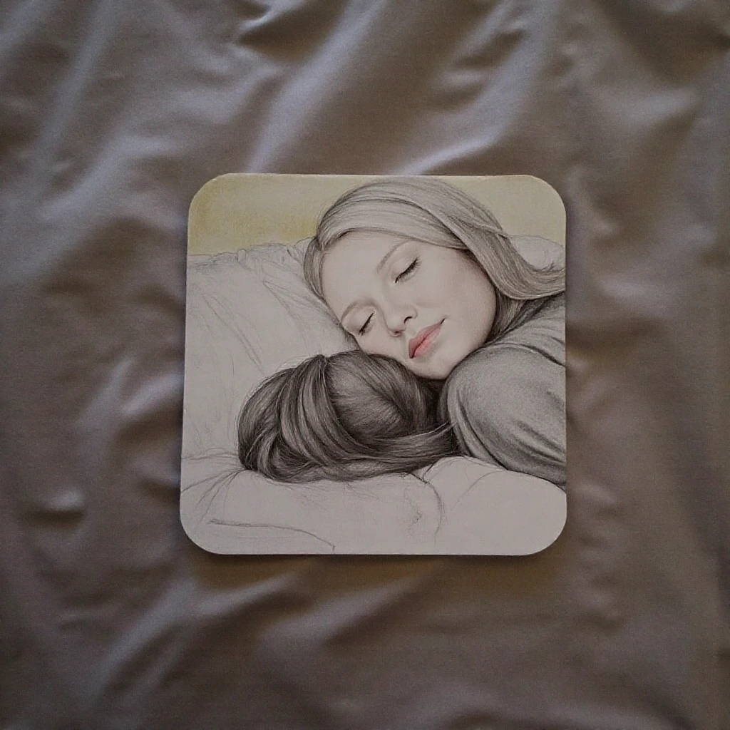 a cartoon drawing of a white haired baby sleeping in a bed with a pillow, 🍁 cute, cute round slanted eyes, kawaii portrait, clear cute face, wan adorable korean face, with cute doting eyes, sleepy eyes, detailed fanart, high quality fanart, cute art style, drawn image, with cute - fine - face, sleepy expression, with round cheeks