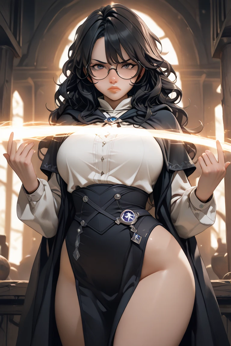 ((masterpiece)), best quality, ultra-detailed, arthouseFantasy, outstanding heroine, long coat, eyepatch, reading book, underwater shot, floating magic rune, night,((sexy:1.2|beautiful) magician woman),(upper body:0.9|body tattoo:1.2|beautiful body decoration:1.1), glasses, (beautiful eyes:1.1),(black hair:0.8| gray hair: 1.3), interesting tattoo on the arm: 0.9, floating objects, magic sparks, atmospheric background