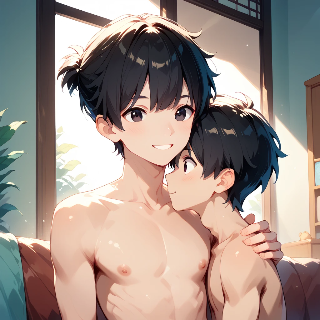 lesbian、the kiss、Embarrassed look、Brown-skinned、Infant body type、small tit、fullnude、top-quality、masterpiece、illustratio、extremely delicate and beautiful、ighly detailed、hight resolution