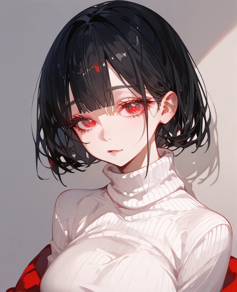 (best quality, sketch:1.2), dark monochrome background, anime,illustrator,anime,1 girl, detailed lips, t-shirt,custom, ( background dark),neon hair,textured cropping, masterpiece, style retro classic, noir dark, art, sketch book, (bob hair red:1.35, black:1.55), bad women 