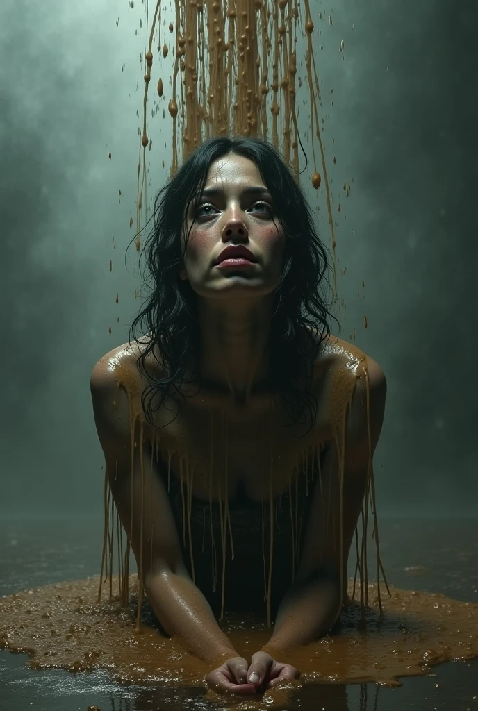 A woman leaking