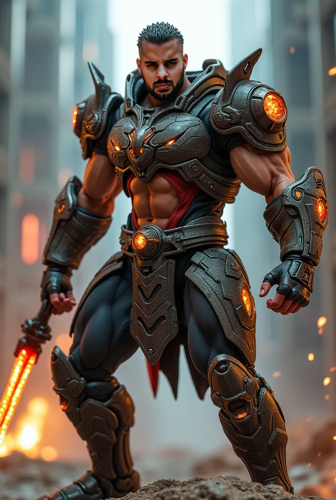 Muscle, male, (black panther head: 1.0), hairy, dressed as a medieval warrior, standing on a cliff, clouds in the sky, photo, realism, cgi, (fighting pose: 1.2), tekken, eye glow , wide waist, gray hair, (baki:1.2), teeth, (steam:1.0), high detail, castle, masterpiece, (HDR)(wallpaper)(film lighting)(sharp focus), masterpiece, best quality, (extremely detailed CG unity 8k wallpaper), (best quality)