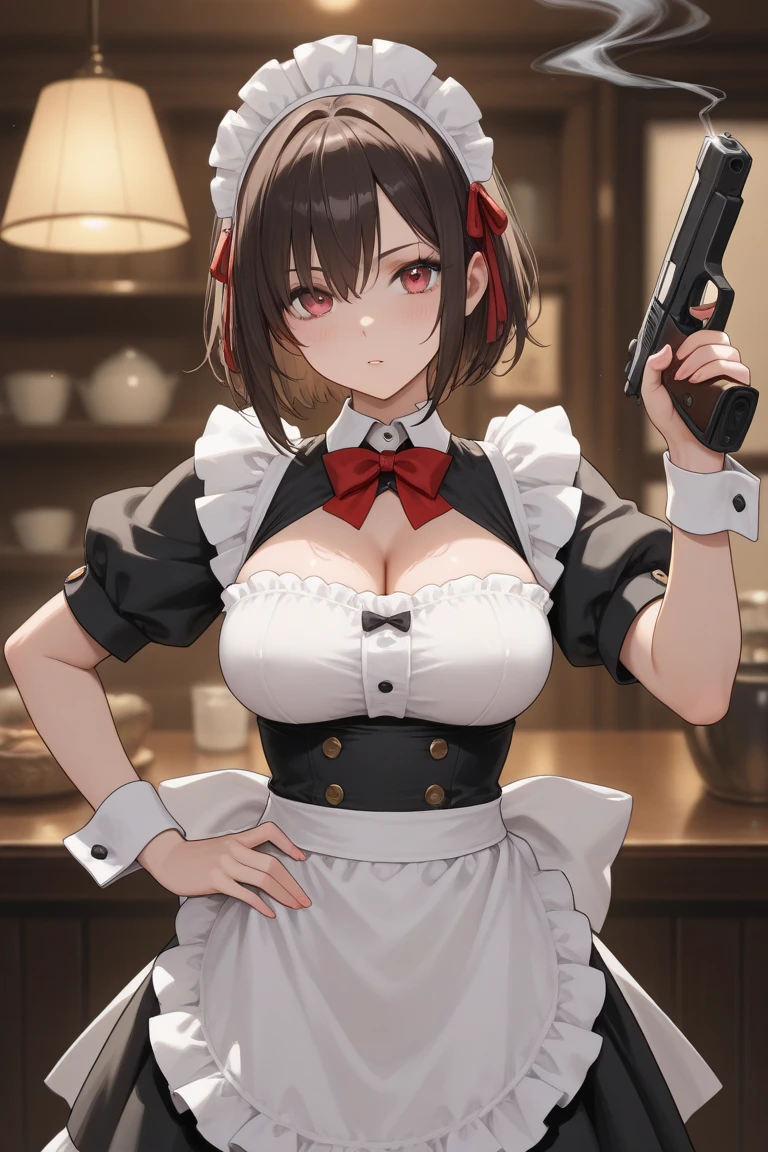 Jormugand、Chequita、black hair、(((muscular big breasted mature woman)))+++、(((muscular big breasted mature woman)))+++、(((muscular big breasted mature woman)))+++、HCLI people、High fighting ability that is considered one of the strongest、proud of experience。React with superhuman speed、He used his shoe to block the flimsy Japanese sword he had attached to his belt and struck back.。Furthermore, he overpowered the heavily armed SR team with just a knife.。The firearm used is P90.、MP5、P226。He has a tattoo of the Christian cross of St. Peter on his right hand.。white female soldier escorting
