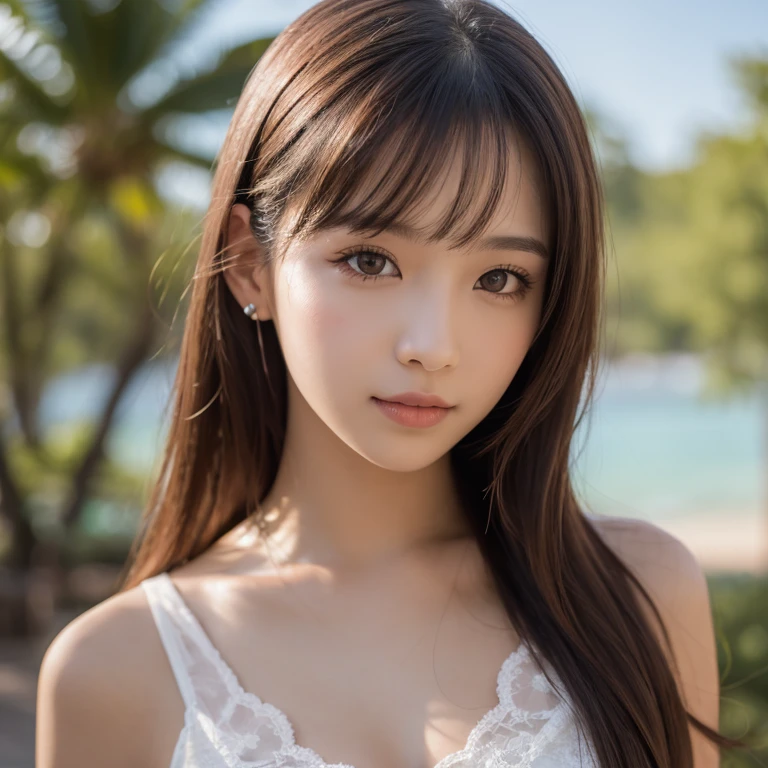 ((masterpiece: 1.3),8k, Realistic, RAW Photos, Highest quality: 1.4),whole body、 (One Girl), beautiful顔, (Realistic Face), (Brown long hair: 1.3), bangs, Perfect dynamic composition,(High quality with attention to detail, Realistic depiction of eyes:1.3)、(((Pink ruffle dress、Cleavage、Gorgeous Necklace、Forest cottage in the evening)))、 The whole is facing forward、21talent、beauty、Well-formed face、Make the eyes even、Banditium Build、Balanced ratio、beautiful足、Fresh face、beautiful景色、beautifulヘアスタイル, (bangs), (smile), smile, Realistic eyes, Gloss, highlight, highlight in the Eyes, eyelash, 目の中のbeautifulディテール, (Realistic Skin), Shooting from the air、beautiful肌, Transparency、(beautiful)、 smile, teeth, Confused, charm, 超High resolution, Ultra-realistic, High resolution, Golden Ratio, clear eyes, Wet, Looking into the camera, ear, Shine, Long neck, double eyelid, Thin eyebrows、Big eyes, cheek, kind character, charm personality, kind, 圧倒的なcharm, bright personality