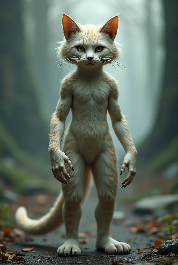 creates a humanoid species of the fish Leiolepis ngovantrii Parthenogenesis, with the face of a human woman today,human size, body with human features but with all the properties of its species ,fur ,Pupils .