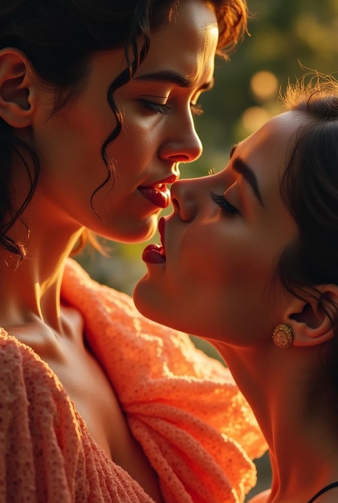 Lesbian kissing