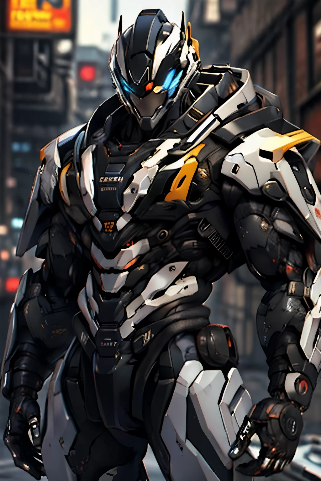 Robot, negro, with black sweater 