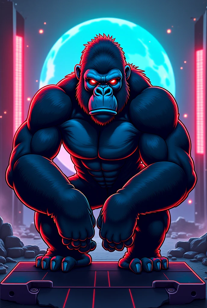 (Knitted Gorilla Doll:1.8), (Voodoo Needle:2.0), (shining eyes:1.8), (TON coin banner:1.9), (A city in neon colors in the background:1.5), gothic horror atmosphere, highest quallity, work of art, Gentle oil painting with attention to detail, detailed back ground, Dramatic cinematic lighting, soft edge lighting, proffesional, dramatic lighting, hard edge lighting, super high quality, 4K, work of art, highest quallity, 8k, ultra high resolution, high resolution, very detailled