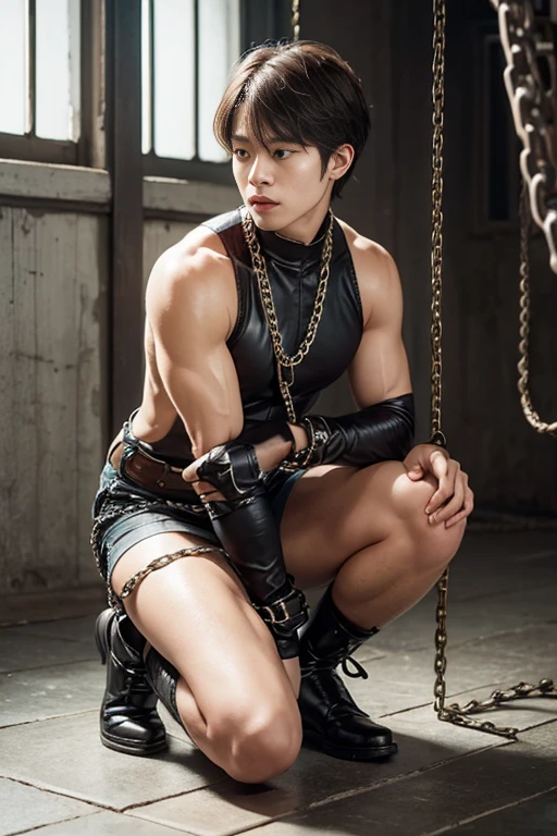 (masutepiece,High resolution,ultra - detailed:1.0),1(Boy,Robot Boy),Perfect male body,Look at the camera,Delicate eyes and delicate face,extremely details CG,Unity 8k wallpaper,intricate-detail,solo person,Detailed face, (super tight sexy lace super tight bodysuit), Best Quality, hands visible, ( Gloves), Beautiful and delicate blue short hair:1.5 , full length shot(fls) , big thighs , big hips , insane details, hyper details , photorealistic , only male , handsome boy , puffy nipples , 16k resolution , ultra-high clarity , hyperrealism, uhd,. K-pop idol , whore , slutty whore , swollen nipples , defeat , grins ,thick thighs, thick hips , male , (((unrealistic wide hips , unrealistic wide pelvis))) , bare thighs , sexy ,bare hips , epic reality , ultra realism , ultra photorealistic , front view , (((male,male性,only boy , only male))) , (boy ,male) ,manly face , buzz cut hairstyle , (urinary incontinence, pee , piss) , ((nice pectoral))