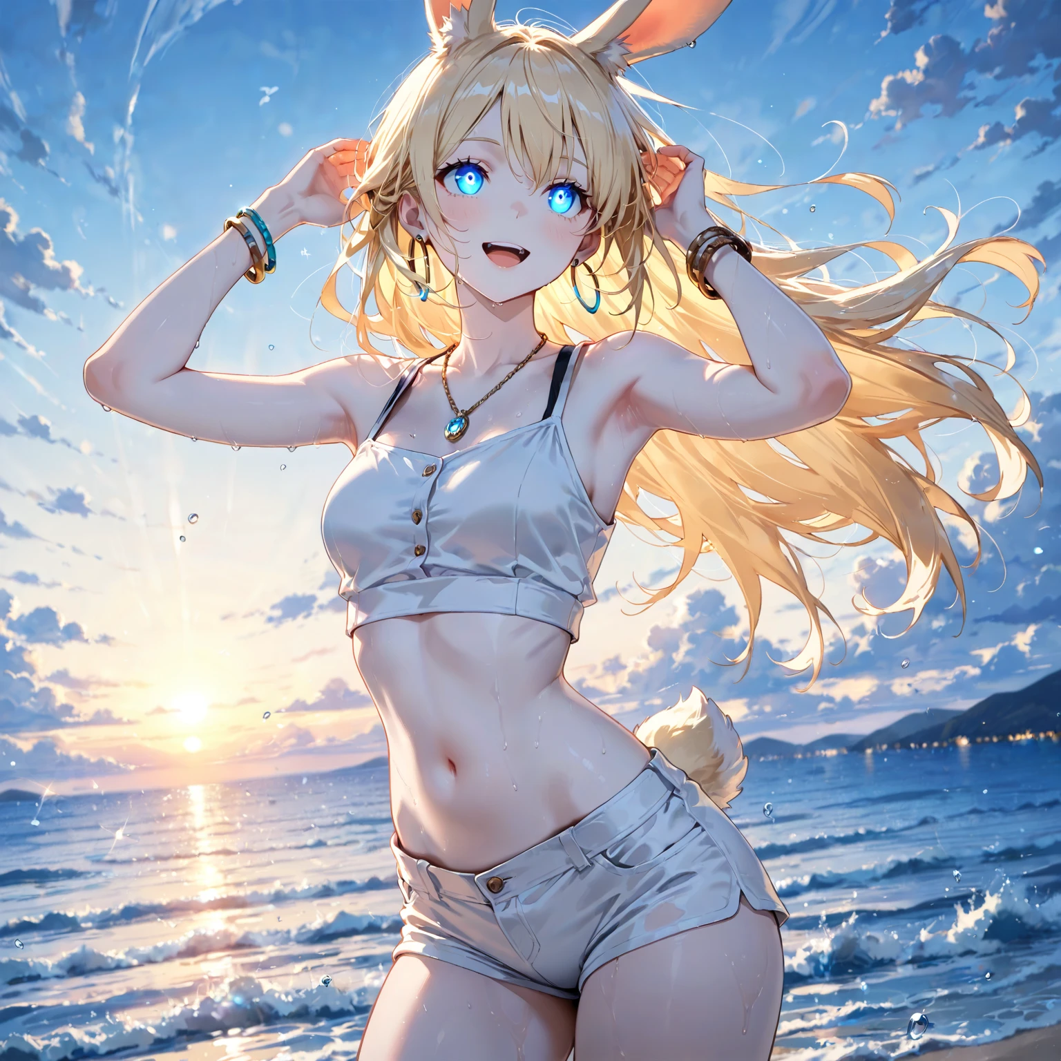 8k,masterpiece, best quality, highres,20-year-old,Sexy pose,ultra high res, best quality, dramatic, atmospheric,1girl, a very beautiful girl, glamour shot of girl, textured skin, florence_alicia,White_beret_aria_company_uniform,white_tankini_bikini, cat pose, ass shot, outdoors, ahegao,netorare,Pervert,Obscene,