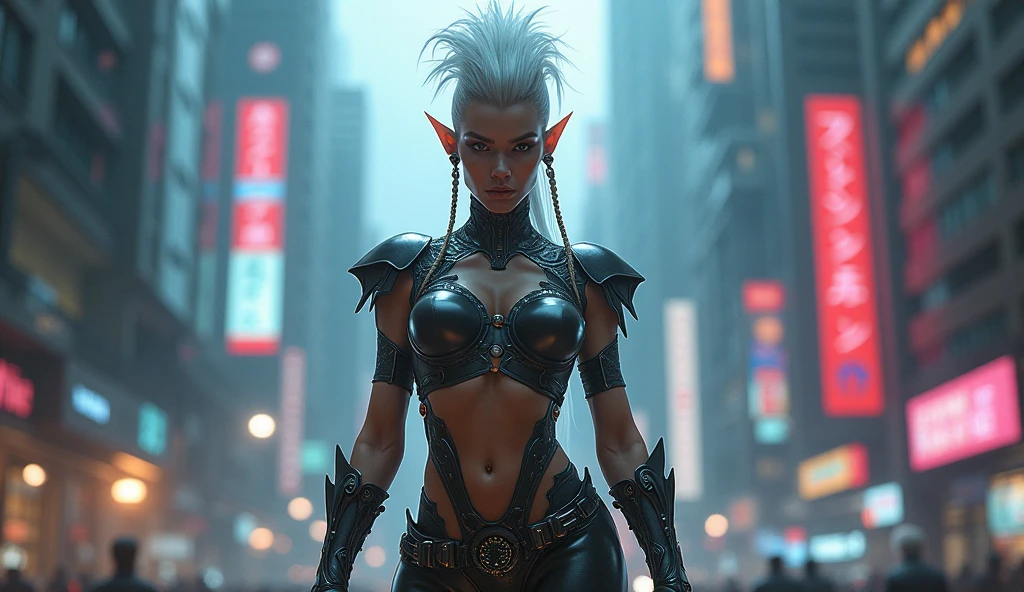 Female elf, full body, cyberpunk, big breasts, big ass, fairy wings, light inside chest, red eyes, vampire teeth, cyberpunk, ((dark)), post apocalyptic setting, post apocalyptic city, dramatic, bold colors , "Splendid artwork, high resolution, ultra realistic, 8k, intricate detail, 8k cg render, octane - 8k render, octane black render, octane render 8k hdr, render in unreal engine 5, octane render 8k 3d, 8k 3d octane render, cinematic octane render, cinematic shooting, splash art, cinematic light, diffused light, spectacular art, 100mm, dslr, nikon, horror night, full moon, hyper detailed, realistic , striking fog
