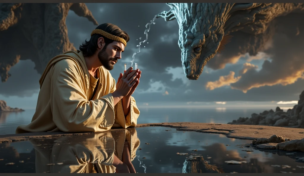 (for Bhot Hindi story)Then the fisherman prays to Allah to save him from this jinn.