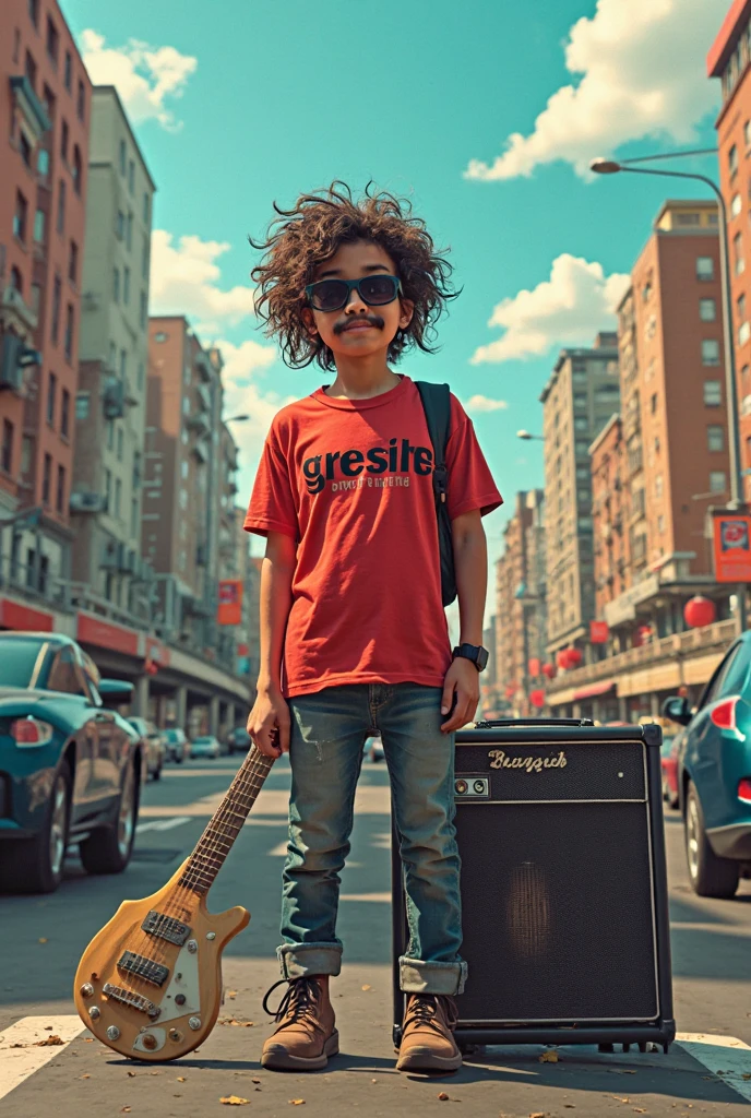 Teen age boy put in oakley glasses, realistic in 4k