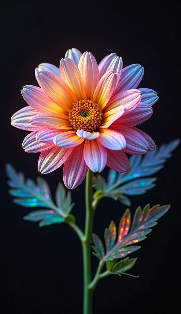 Xeranthemum, Beautifully Lit, Warm lighting, cinematic lighting,   <lora:dare_blacklight_dances:1> blacklight photography, vibrant hues, ethereal swirl