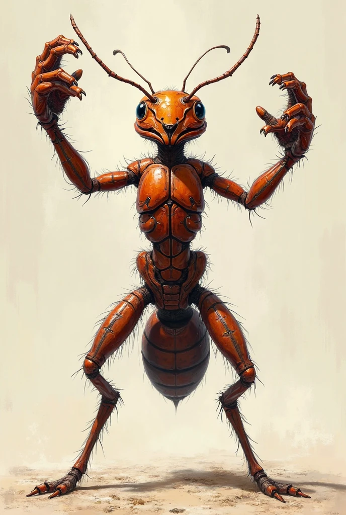 Kung fu playing ant