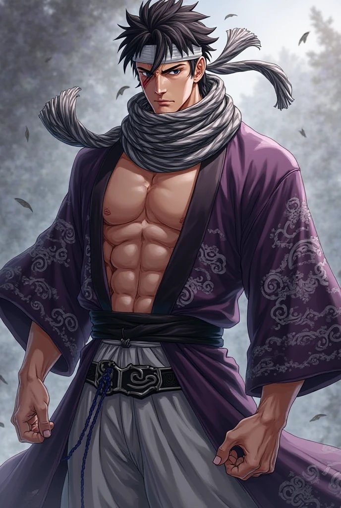 a man with a sword and a purple robe holding a sword, sasuke uchiha, male character, itachi uchiha, anime handsome man, itachi, itatchi uchiha, okata kazuto, shikanosuke yagaki, character; full body art, handsome japanese demon boy, male anime style, shirtless, handsome pose