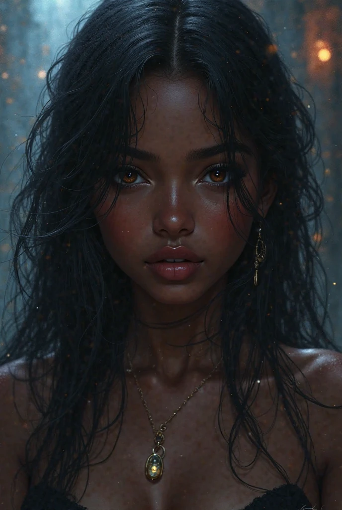 1girl, in laboratory, (18 years old), (Latina), dark skin, wide shot, long wavy hair, orgasm, (floral sun dress), (Masterpiece, Professional lighting, 16k, 8k wallpaper, raw photo, photorealistic:1.8, ultra detailed, natural lighting, detailed skin sexy pose, open mouth, big lips, view from above, night time, magic energy, neon light, orgasm, soaked, sweating, with freckles, crying, screaming,
