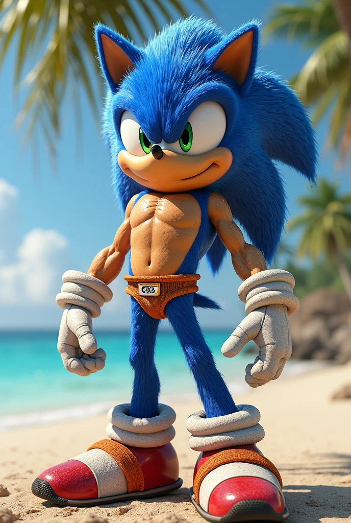Melhor qualidade:1.5), pele com pelo curto azulada, ((sonic the hedgehog)), estrutura perfeita, perna azul, sonic, coxa grossa, corpo masculino, musculosa, 8k