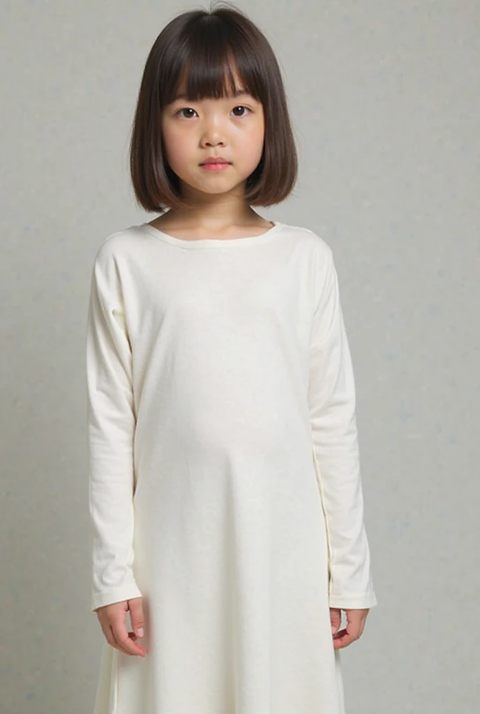 girl realistic glued clothes