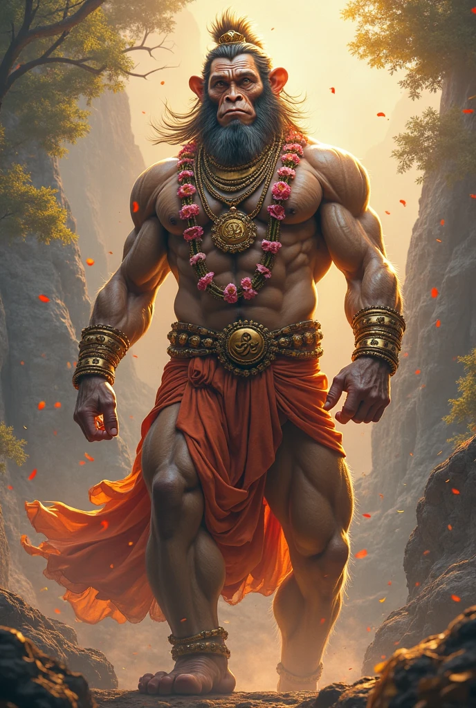 3D lord Hanuman bow down