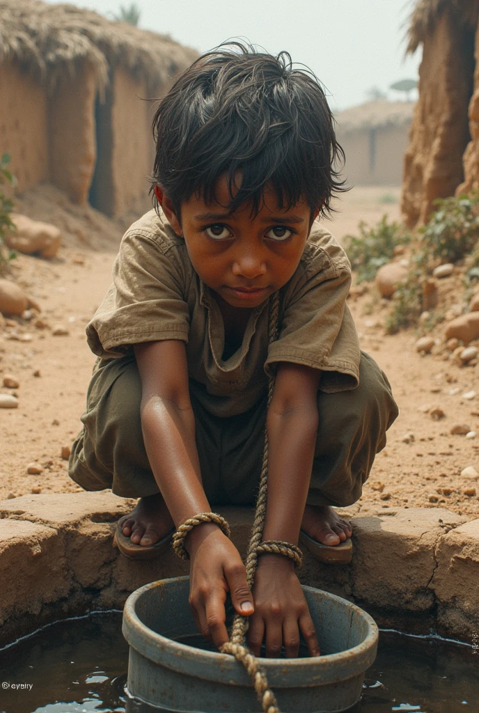 arafed boy looking over a fence with barbed wire, ???, innocent look, peruvian boy looking, intense look, beautiful portrait of a hopeless, by Jakob Gauermann, by Matthias Weischer, tense look, determined gaze, innocent face, by Matija Jama, focused gaze, closeup portrait shot, by Erwin Bowien, serene expression, close portrait