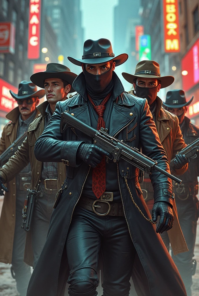 Surviving steampunk couple with torn clothing, hat, sunglasses, cigarette in mouth, use phone, alien structure, realistic, stylish, rutkowski, hdr, intricate details, hyperdetailed, cinematic, rim light, danger atmosphere, night, red light, destroyed street, 4k, fire, nuclear bomb, apocalyptic powder, Dune
