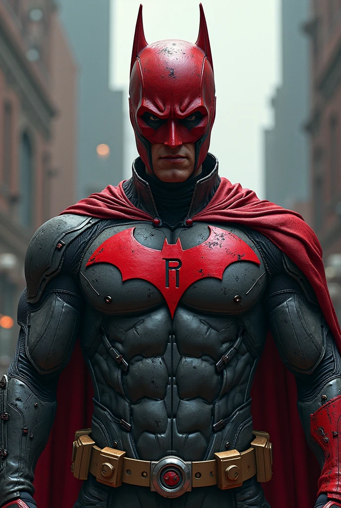 vampire super hero, dc comics, dc, movie quality, anti hero, antagonist, damaged, ripped suit, blood, gashes, showing face, intricate detail, highly detailed, volumetric lighting, 4k rendering, stock photo, ultra-realistic, realistic textures, dramatic lighting, depth of field, film, (very wide angle: 1.3), dark light, wide angle INFO